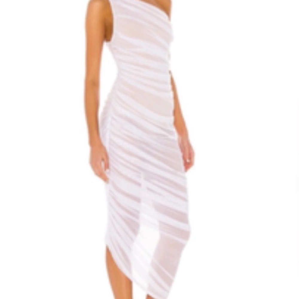 NWOT Norma Kamali Diana dress - white mesh - L - Picture 2 of 4